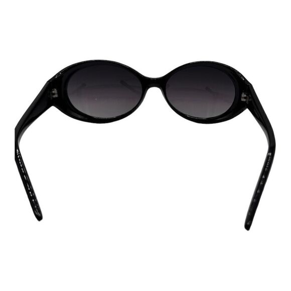 Liz Claiborne black plastic frame oval sunglasses 81141 - Picture 4 of 9